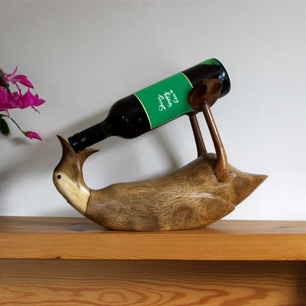 Duck wine bottle holder example product image for Shiny Happy Eco by Mode=Create.